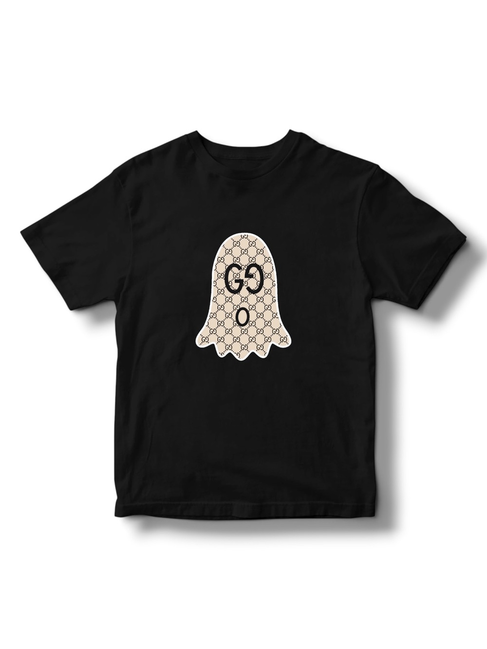 Black Luxury Halloween Ghost T-Shirt Boujee Casual Scary Fun Costume Spooky